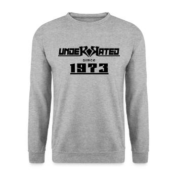1973 birthday 49 years 49th anniversary underrated - Unisex Sweatshirt - salt & pepper - Front - Alina (178cm) & Michal (187cm)