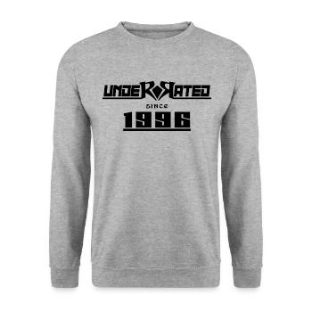 1996 anniversaire 26 ans 26e anniversaire sous-estimé - Sweat-shirt Unisexe - gris chiné - Devant - Alina (178cm) & Michal (187cm)