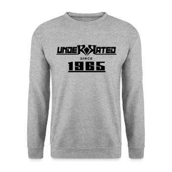 1965 Birthday 57 years 57th anniversary underrated - Unisex Sweatshirt - salt & pepper - Front - Alina (178cm) & Michal (187cm)