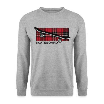skateboard skate-life halfpipe skateboarder sk8 - Unisex Sweatshirt - salt & pepper - Front - Alina (178cm) & Michal (187cm)