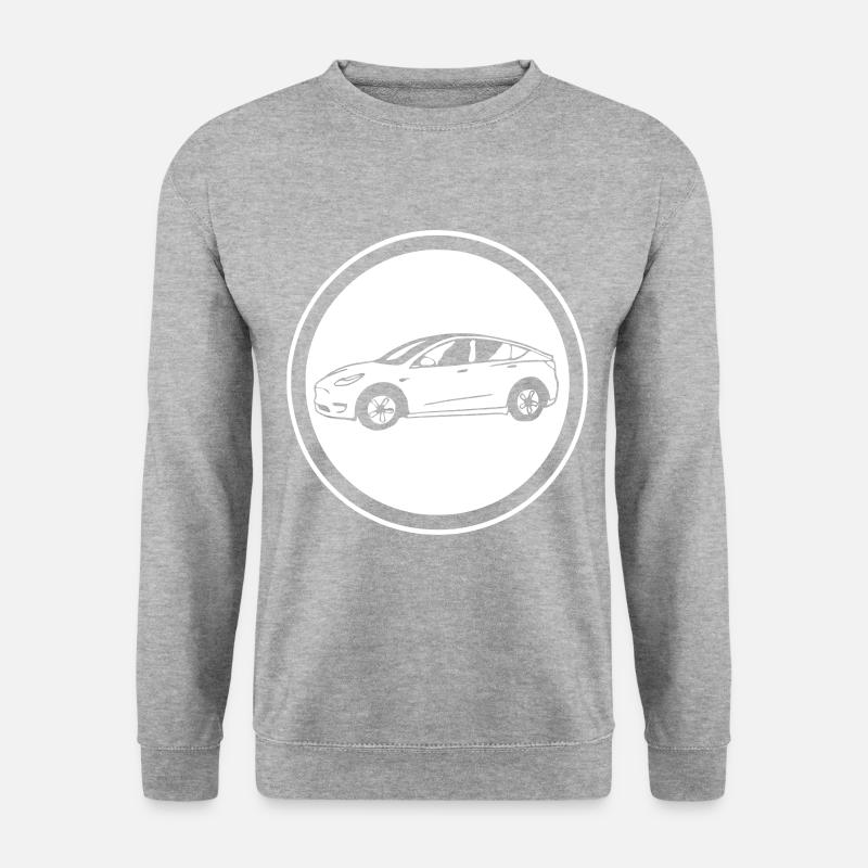 Model y drawn circle - Unisex Sweatshirt - salt & pepper