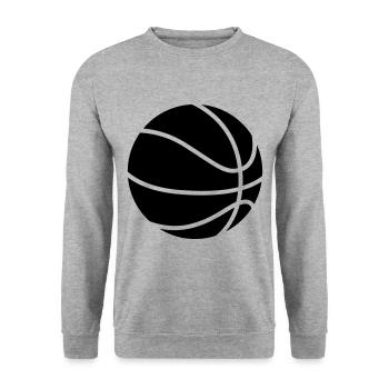 Basketball symbol - Unisex Sweatshirt - salt & pepper - Front - Alina (178cm) & Michal (187cm)