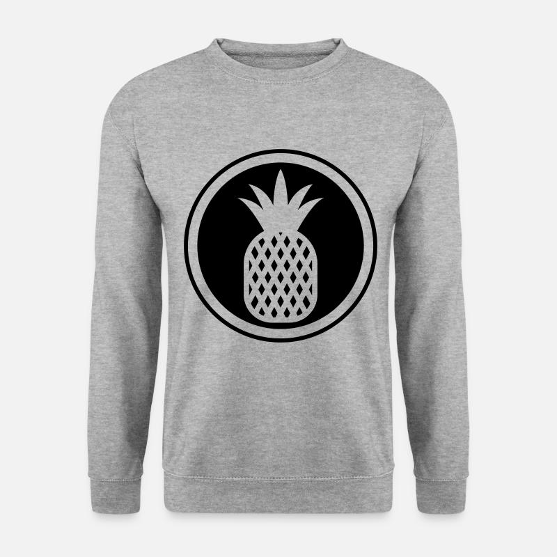ananas frucht - Unisex Pullover - Weißgrau meliert