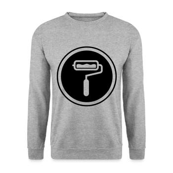 Painter Silhouette icon - Unisex Sweatshirt - salt & pepper - Front - Alina (178cm) & Michal (187cm)