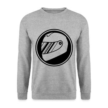 Racer helm racing - Unisex Sweatshirt - salt & pepper - Front - Alina (178cm) & Michal (187cm)