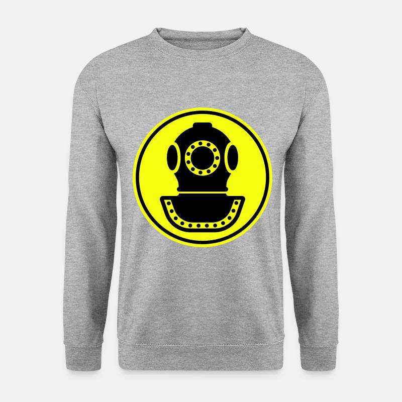 apnoe tauchen helm - Unisex Pullover - Weißgrau meliert