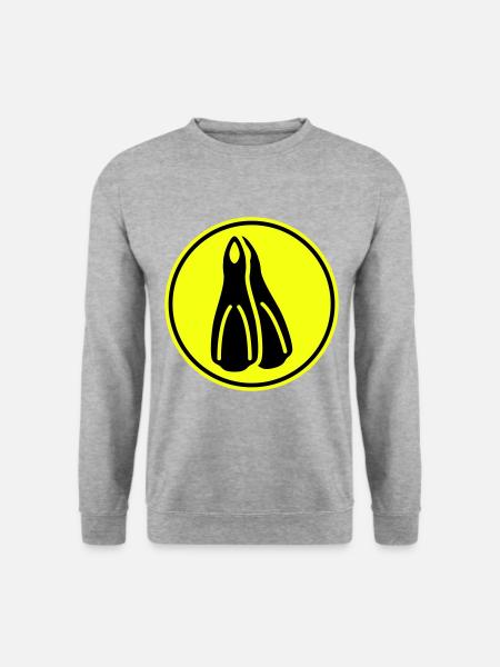 Diving fin circle - Unisex Sweatshirt - salt & pepper