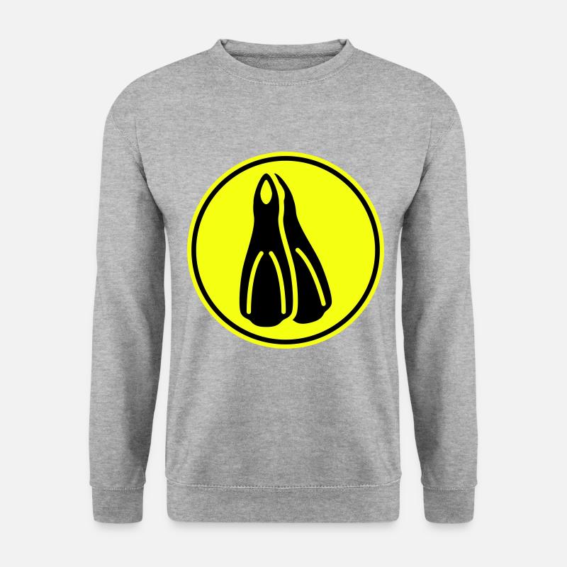 Diving fin circle - Unisex Sweatshirt - salt & pepper