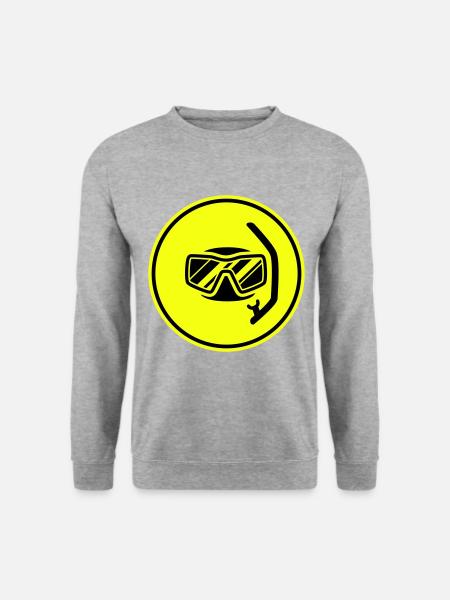 Diving goggles circle icon - Unisex Sweatshirt - salt & pepper