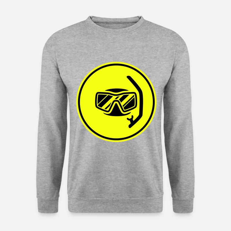 Diving goggles circle icon - Unisex Sweatshirt - salt & pepper