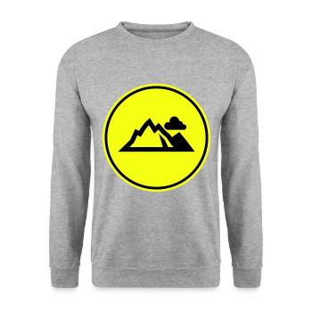 Berge Mountains Silhouette - Unisex Sweatshirt - salt & pepper - Front - Alina (178cm) & Michal (187cm)
