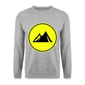 Mountains mountains icon - Unisex Sweatshirt - salt & pepper - Front - Alina (178cm) & Michal (187cm)