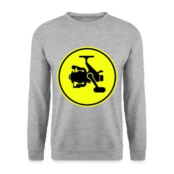 Fishing reel symbol icon - Unisex Sweatshirt - salt & pepper - Front - Alina (178cm) & Michal (187cm)