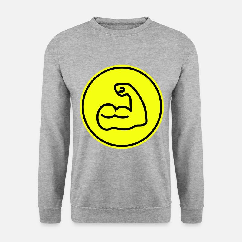 Muscles dumbbell icon - Unisex Sweatshirt - salt & pepper