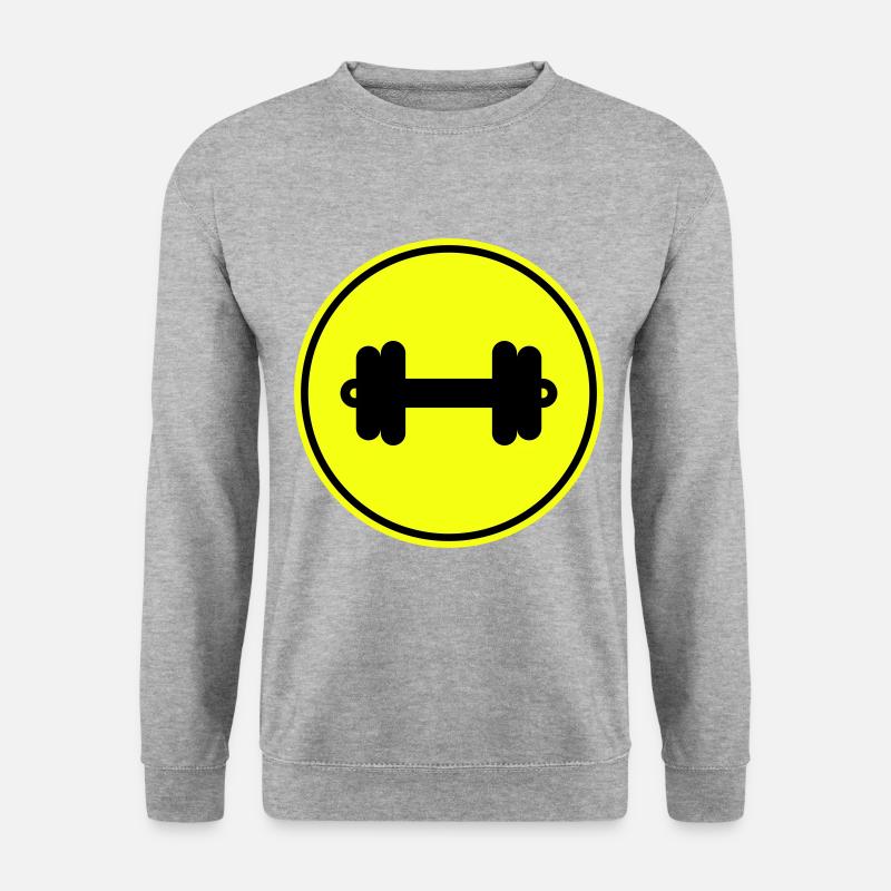 Hantel gewichte icon - Unisex Pullover - Weißgrau meliert