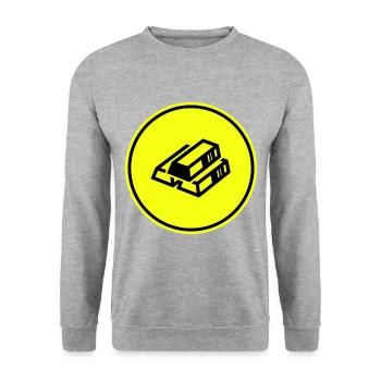 Icône Silhouette dorée - Sweat-shirt Unisexe - gris chiné - Devant - Alina (178cm) & Michal (187cm)
