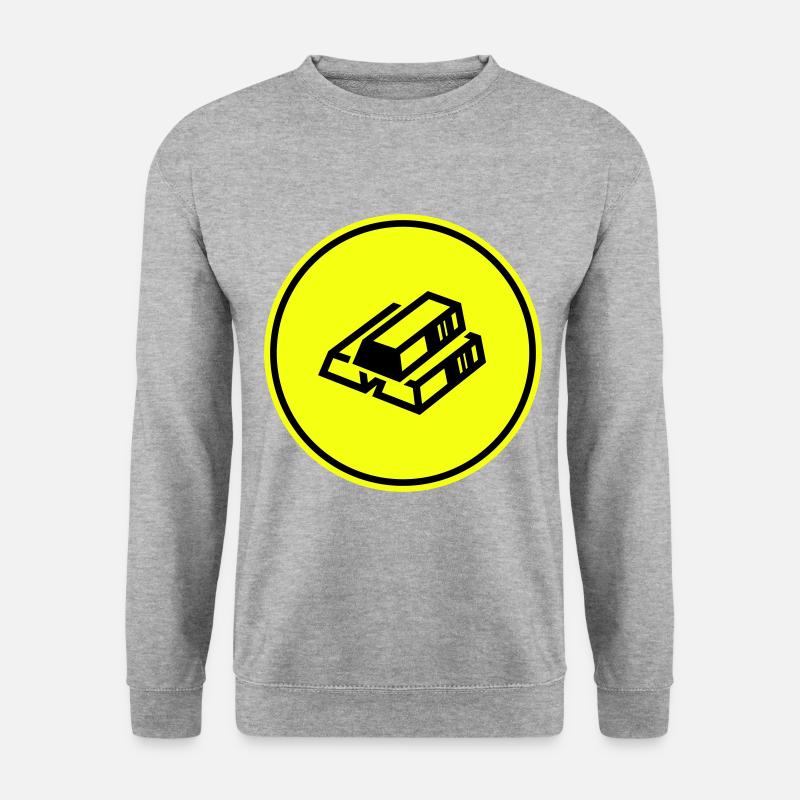 Gold Silhouette icon - Unisex Pullover - Weißgrau meliert