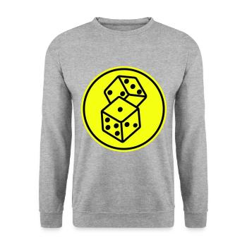 Symbole du casino Dice - Sweat-shirt Unisexe - gris chiné - Devant - Alina (178cm) & Michal (187cm)