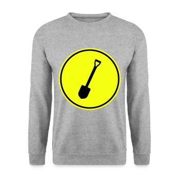 Shovel icon silhouette - Unisex Sweatshirt - salt & pepper - Front - Alina (178cm) & Michal (187cm)
