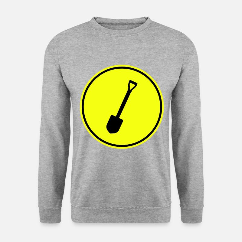 Schaufel icon Silhouette - Unisex Pullover - Weißgrau meliert