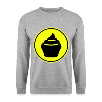 Muffin Silhouette icon - Unisex Sweatshirt - salt & pepper - Front - Alina (178cm) & Michal (187cm)