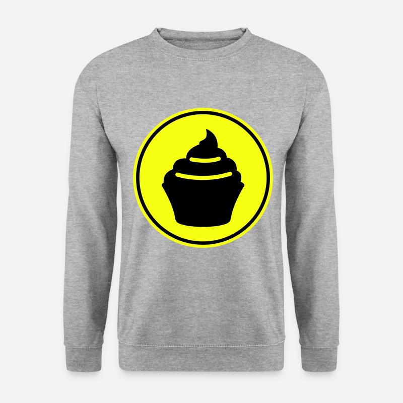 Muffin Silhouette icon - Unisex Pullover - Weißgrau meliert