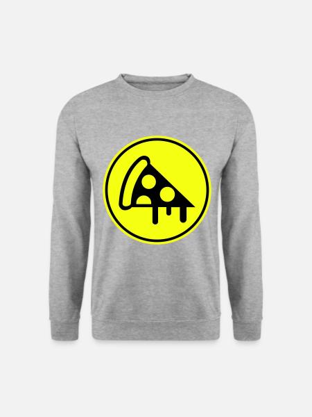 Pizza Icon Silhouette - Unisex Pullover - Weißgrau meliert