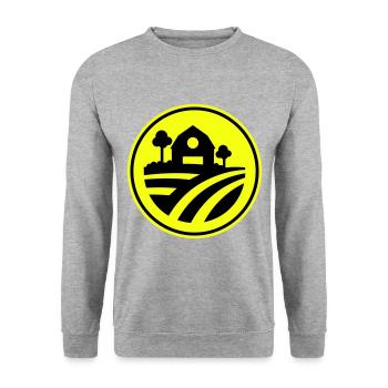 Farm Ernte icon - Unisex Pullover - Weißgrau meliert - Vorne - Alina (178cm) & Michal (187cm)