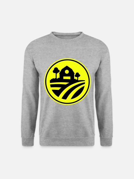 Farm Ernte icon - Unisex Pullover - Weißgrau meliert