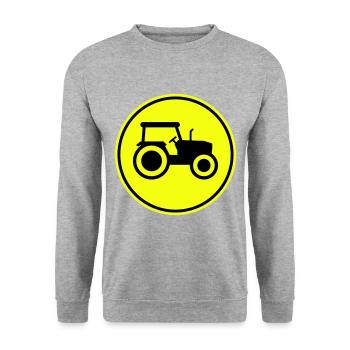 Tractor icon silhouette - Unisex Sweatshirt - salt & pepper - Front - Alina (178cm) & Michal (187cm)
