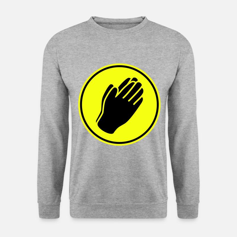 Beten Hände Icon - Unisex Pullover - Weißgrau meliert