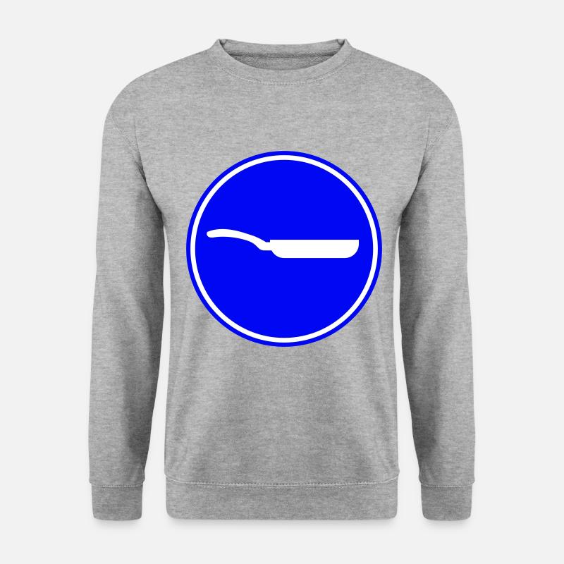 Pfanne Icon - Unisex Pullover - Weißgrau meliert