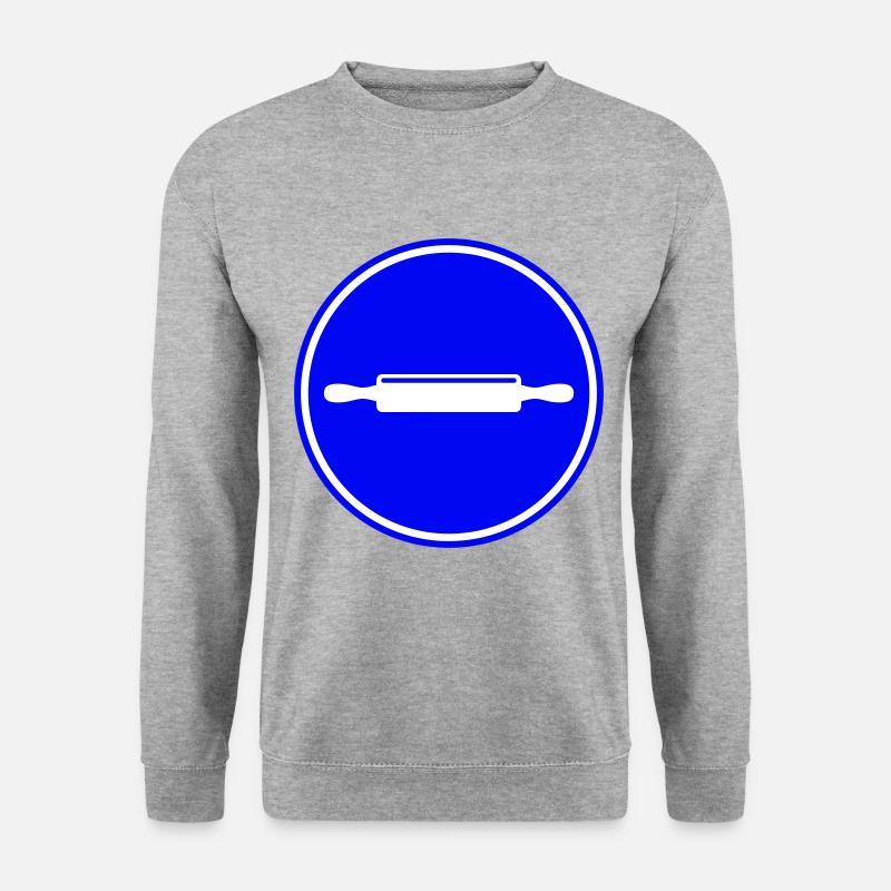 Küchenrolle Nudelholz - Unisex Pullover - Weißgrau meliert