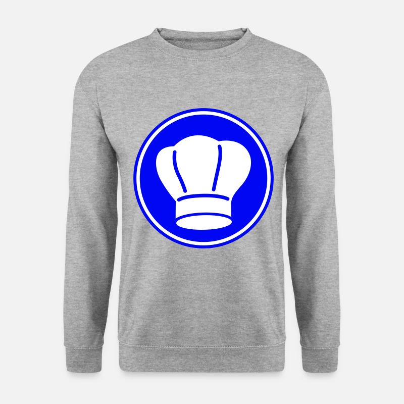Kochmütze Symbol - Unisex Pullover - Weißgrau meliert