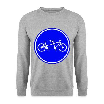 Bicycle tandem - Unisex Sweatshirt - salt & pepper - Front - Alina (178cm) & Michal (187cm)