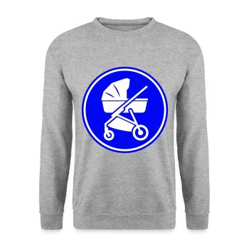 Stroller baby - Unisex Sweatshirt - salt & pepper - Front - Alina (178cm) & Michal (187cm)