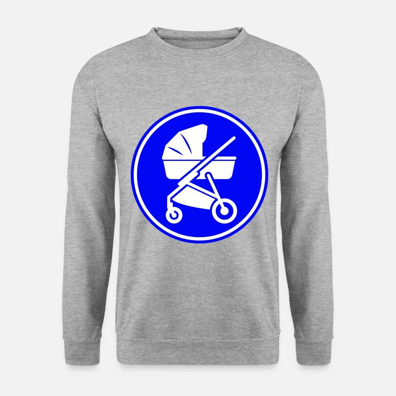 Kinderwagen baby - Unisex Pullover - Weißgrau meliert