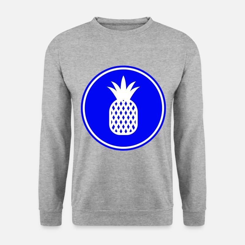 ananas frucht - Unisex Pullover - Weißgrau meliert