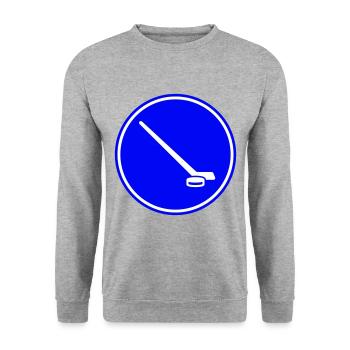 icehockey symbol icon - Unisex Pullover - Weißgrau meliert - Vorne - Alina (178cm) & Michal (187cm)