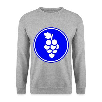 grapes - Unisex Sweatshirt - salt & pepper - Front - Alina (178cm) & Michal (187cm)
