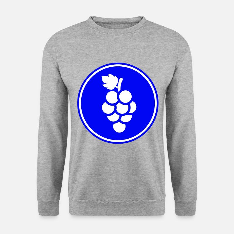 weintrauben - Unisex Pullover - Weißgrau meliert