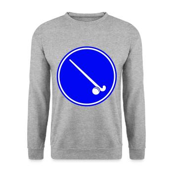 Field Hockey icon icon - Unisex Sweatshirt - salt & pepper - Front - Alina (178cm) & Michal (187cm)