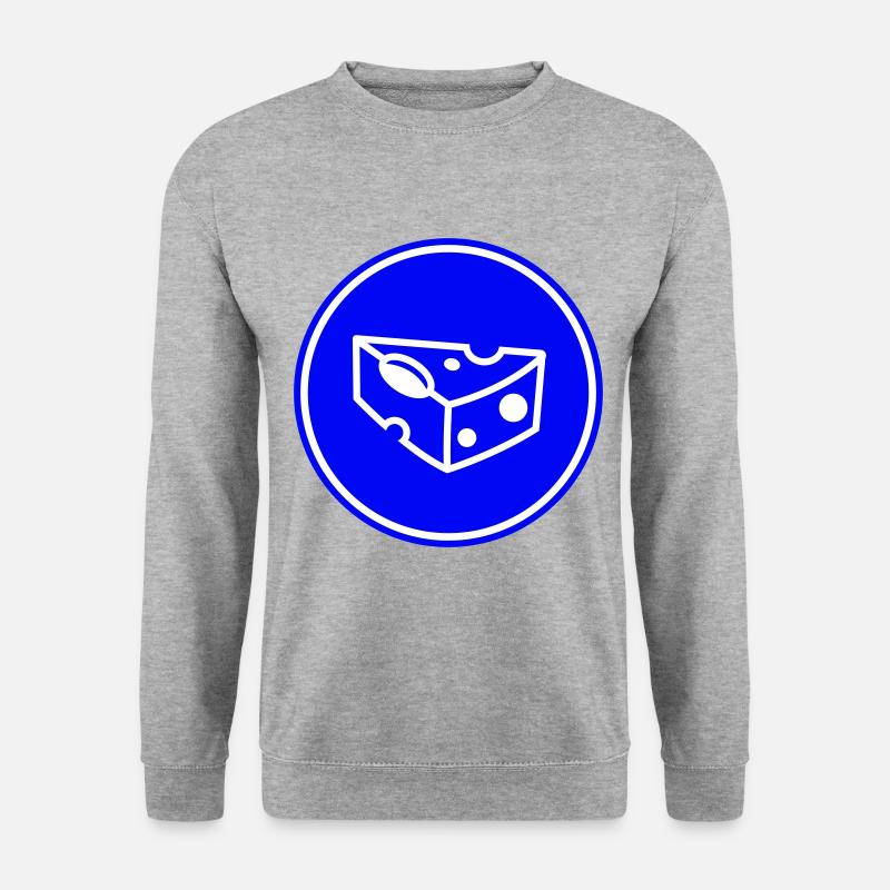 Käse Symbol - Unisex Pullover - Weißgrau meliert