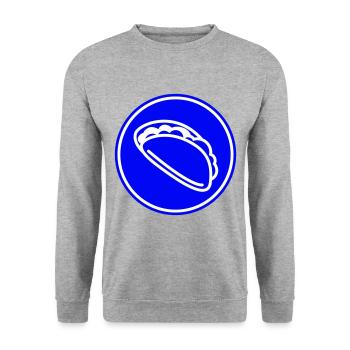 Burrito Symbol - Unisex Sweatshirt - salt & pepper - Front - Alina (178cm) & Michal (187cm)