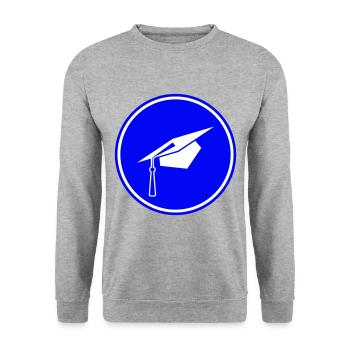 Student symbol - Unisex Pullover - Weißgrau meliert - Vorne - Alina (178cm) & Michal (187cm)