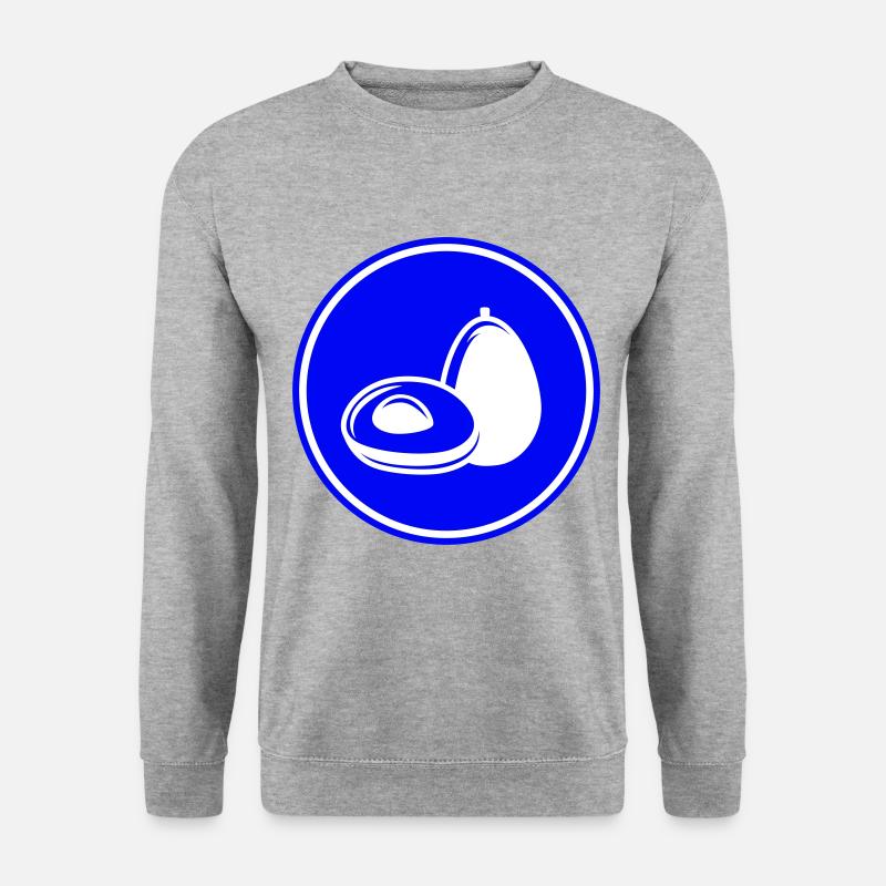 Avocado symbol - Unisex Pullover - Weißgrau meliert