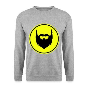 Symbole de barbe - Sweat-shirt Unisexe - gris chiné - Devant - Alina (178cm) & Michal (187cm)