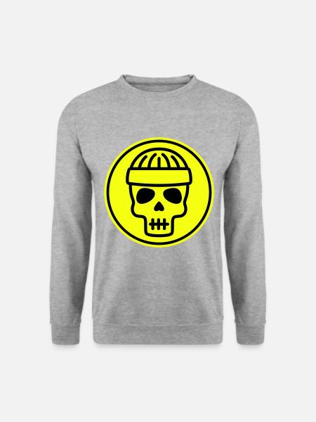 Skull head icon - Unisex Sweatshirt - salt & pepper