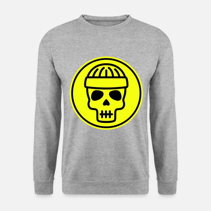 Skull head icon - Unisex Sweatshirt - salt & pepper