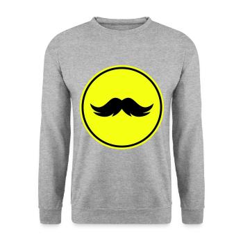 Symbole de moustache - Sweat-shirt Unisexe - gris chiné - Devant - Alina (178cm) & Michal (187cm)